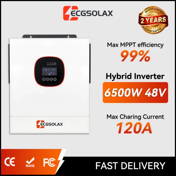 ECGSOLAX 6.5KW 48V Pure Sine Wave Off-grid/On-grid Solar Hybrid Inverter