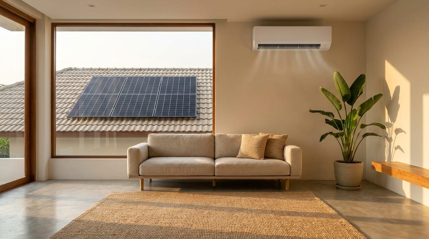 รีวิว แอร์โซล่าเซลล์ DC Inverter 12000 BTU Hybrid system ใช้จริง 3 เดือนในประเทศไทย ปี 2569